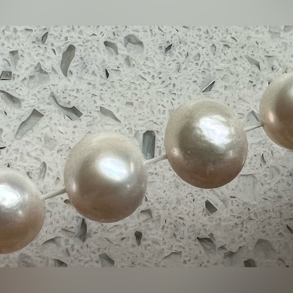 Freshwater Pearl & Rose Gold Colored Crystal Bead Bracelet NWOT - Picture 6 of 10